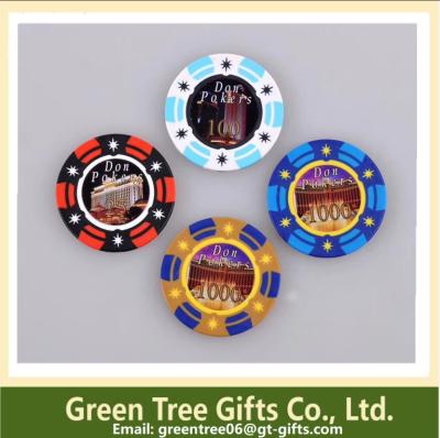 China Big Sticker Poker Chips custom design abs pokerchips 11.5g casino pokerchip EPT chip for sale