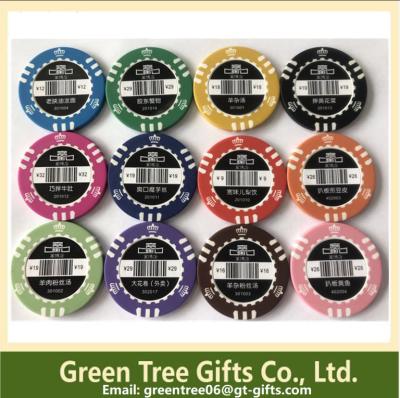 China Different Colors& Design 11.5g Dice Poker Chip/ 14g Clay Poker Chip for sale