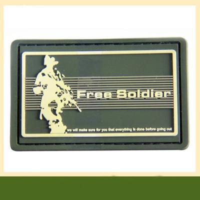 China 3D embossed badge durable customized pvc silicone rubber patches with logo for sale