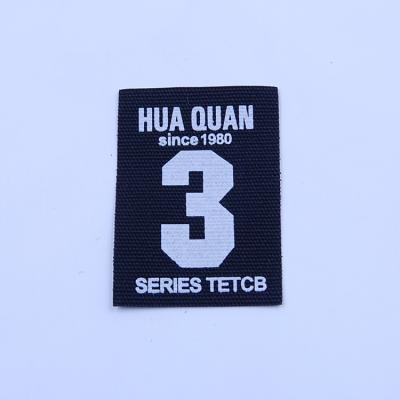 China Damask customized garment woven label for clothing with heating back for sale