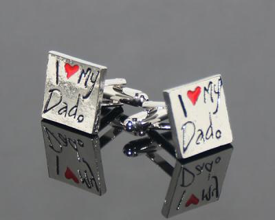 China Best selling fashion wholesale metal silver plated square cuff link for sale