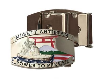 China Custom metal letter silver plating belt buckle with customized logo for sale