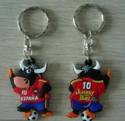 China Promotional 3D rubber custom soft pvc keychains with customer Logo for sale