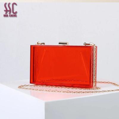 China 2020 hot sale transparent acrylic ladies clutch bag factory cheap price acrylic evening clutch bag for sale