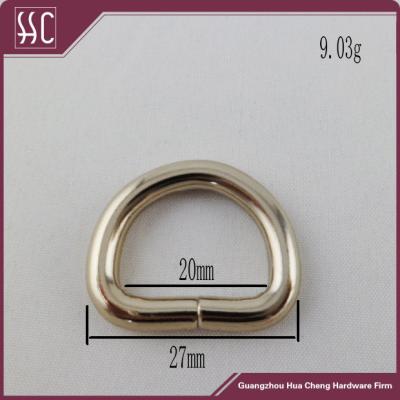 China Fashion Bag Zinc Alloy Metal Plated D Clip , Metal Buckle D Clip For Bag for sale