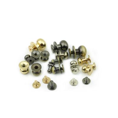 China Factory directly sale handbag screw rivets, screws for bags/purses, brass bag hardware stud screws for sale