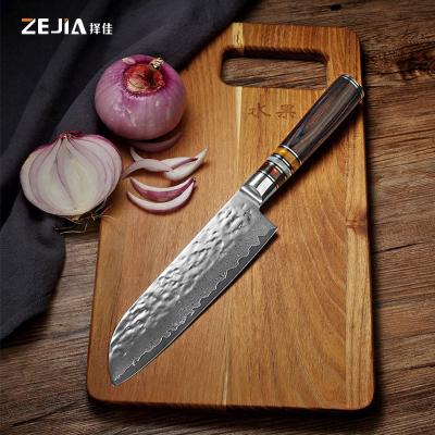 China Good quality damascus santoku knives vg10 chef knife carbon steel cleaver viable steel knife for sale