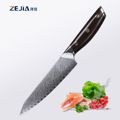 China Sustainable 2021 hot products damaskus knives 8 inch chef knife vg10 damascus knife for sale