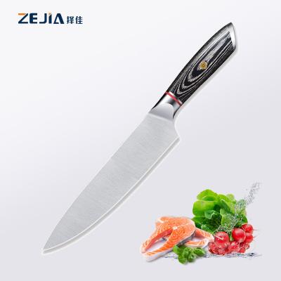 China Sustainable High Carbon 5CR15MOV Stainless Steel Knife With 8 Inch Wood HandleChef Pakka Knife for sale