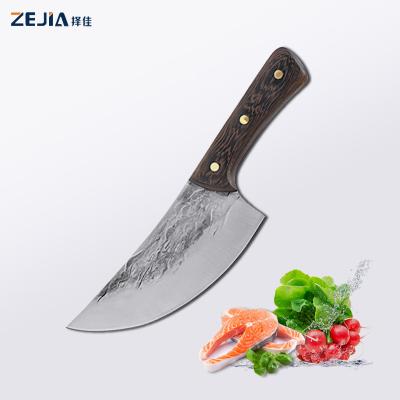 China Viable Professional OEM Slaughter Cutter Cutting Retro Meat Cleaver Kitchen Steel Hand Forged Butcher Knife for sale