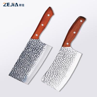 China Sustainable Hot Selling Handmade 2 Piece Carbon Steel Meat Cleaver Cutting Knife Sets for sale