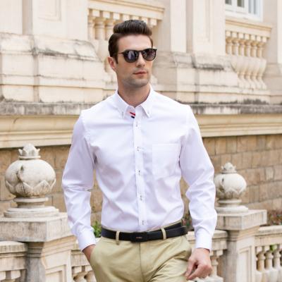 China anti-pilling MEN'S WHITE SHIRT DRESS SHIRT SOLID 100%COTTON FORMAL SHIRT for sale