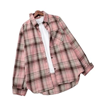 China New Fashion Anti-pilling Women's Shirt High Quality Cotton Long Sleeve Shirt Casual Shirt Regular Fit for sale