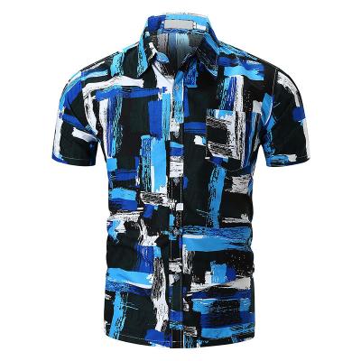 China Hawaiian Custom Anti-pilling Digital Printing Shirt Short Sleeve Shirt Summer Men for sale