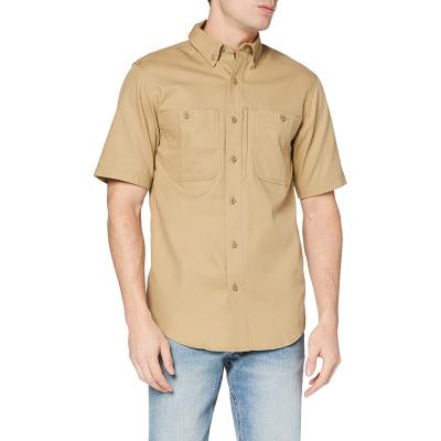 China MEN'S PLUS SIZE anti-pilling RELAXED SHORT SLEEVE FIT BUTTON DOWN WORK SHIRT for sale