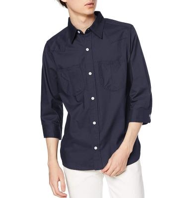 China Anti-pilling MEN'S THREE QUARTER SLEEVE LENGTH BUTTON DOWN OXFORD DRESS SHIRT for sale