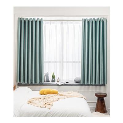 China High End Blackout Wholesale Price Blackout Design Window Curtains Pure Sun Proof Living Room Decorate Rodless Drapes for sale