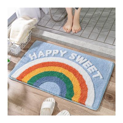 China Wholesale Price Washable Customized Non Slip Water Absorb Carpet Covers Bathroom Anti Slip Cashmere Soft Back Rug Hot Sale On Amazon for sale