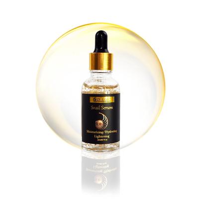 China Moisturizer OEM Private Label 24k Moisturizing Hydration Lightening Brightening Whitening Face Care Snail Gold Serum for sale