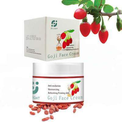 China Private Label Best Moisturizer OEM Goji Whitening Moisturizing Cream For Face Anti Aging Goji Berry Skin Lightening Facial Firming Cream for sale