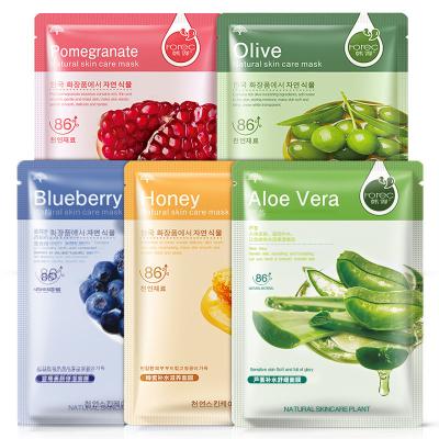 China Nourishing Whitening Fruits Nourishing Blueberry Strawberry Sheet Facial Mask Moisturizing Hyaluronic Acid Collagen Face Sheet Masks for sale