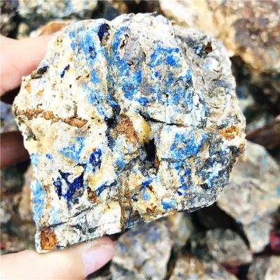 China Wholesale Natural Sparkling Raw Blue Malachite Specimen China Azurite Healing Stones Rough Stones For Decoration for sale