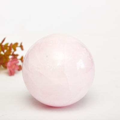 China China Wholesale Natural Healing Stones Crystal Pink Crystal Ball Fengshui Home Decoration Gift for sale