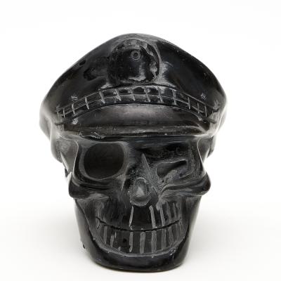 China China Made In China Black YanYu Skulls Natural Hand Carved Crystal Skulls For Decoration Fengshui Crystal for sale