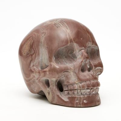 China High Quality Various Painted Skulls Crystal Statue Fengshui Crystal Skulls Natural China Skin Stone for sale