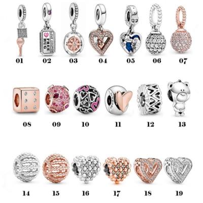 China CLASSIC Cute The new 925 sterling silver Valentine's Day hand-painted love DIY charm beads are suitable for original Panzhu bracelets for sale