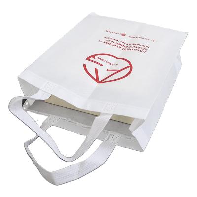 China Safety White Promotional Reusable Reusable Bulk Purchasing Nonwoven Packaging Handbag Making Machine Large Oversized Woven Bag for sale