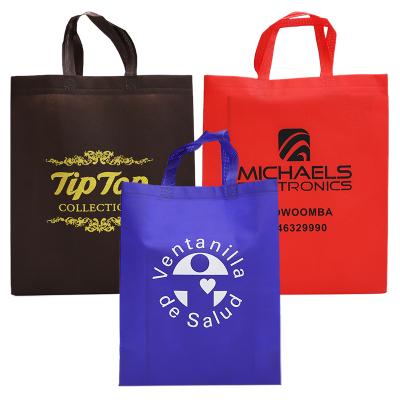 China Recyclable Nonwoven Reusable Tote Bags With Handles For Party Grocery Gift Party Raw Material For Drawstring Laundry Bag Nonwoven Bags for sale