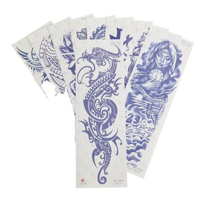 China Custom Temporary Waterproof Non-toxic Men Body Makeup Herbal Temporary Tattoo Sticker Child LOGO Tattoo Sticker for sale