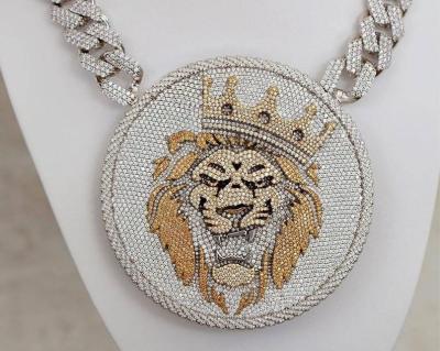 China Hiphop gold over diamond chain charm hiphop necklace jewelry pendant custom gift for men for sale