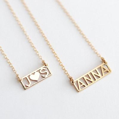 China TRENDY Gold 925 Sterling Silver Custom Personalized Name Necklace Jewelry For Mothers Day Gift for sale