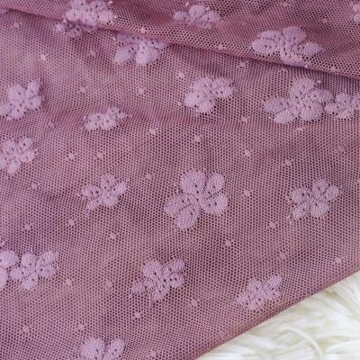 China Elastic Nylon Chinese Redbud Lace Fabric New Fashionable Lace Tulle Custom With Spandex Lace Up Curtain Fabric for sale