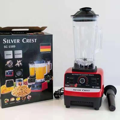 China Ice Crushing Silver Powerful Large Motor Powerful Large Smoothies Maker Commercial Blender 4500W 9525 Peak Blender for sale