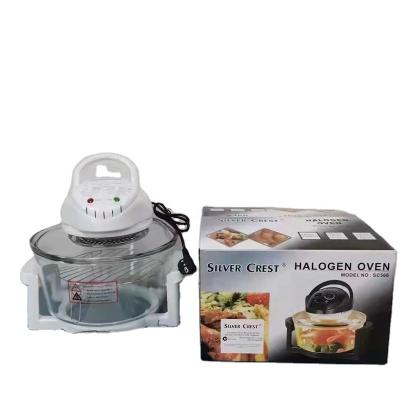 China Easy Operate Crown 12L 1200W-1400W Air Fryer Silver Air Deep Fryer Oven For Commercial And Home Use Halogen Air Fryer for sale