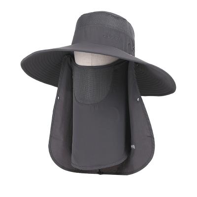 China 2021 New Character Fashion Summer Bucket Hat Cowboy Men Outdoor Fishing Increasing Mesh Breathable Anti UV Cap Beach Hats Wide Brim Sun Large for sale