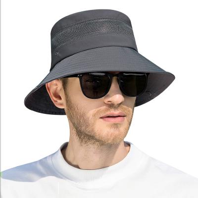 China High Quality Men's Breathable Sun Protection Sun Protection Bucket Hat UV Wide Brim UPF 50+ Windproof Fishing Hats for sale