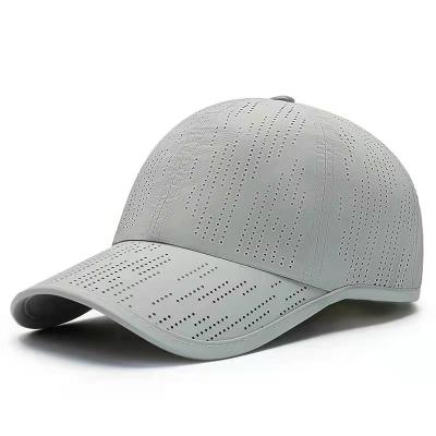 China JOINT Hat Men's Quick-Drying Velor One-Piece Spot Bellies Punched Hat Simple Outdoor Women's Peaked Brim Baseball Cap for sale