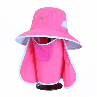 China Breathable Hats 2021UV Protection Fishing Rising Neck Cover Bucket Hats Neck Shade Outdoor Sun Fin Bucket Hats for sale