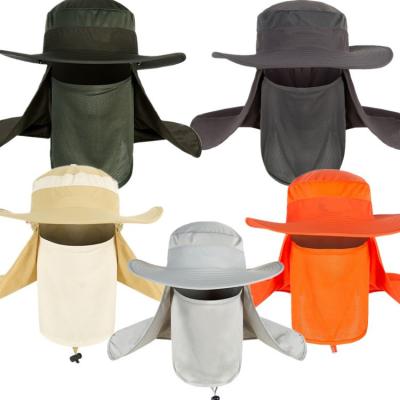 China Breatha Sun Breathable Foldable Quick Dry UV Fishing Hat Face Neck Protection Fishing Hat Double Breasted for sale