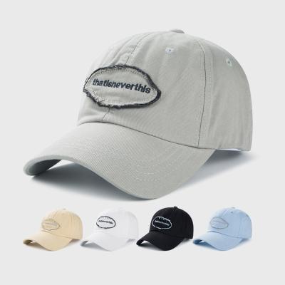 China breathable & Custom Embroidery Logo Baseball Cap High Quality Wholesale Unstructured Waterproof Cotton Twill Distressed Dad Hats for sale