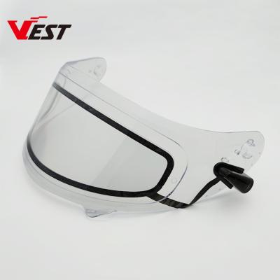 China Electric Heated Snowmobile Lens Heater Helmet Sun Visor Fog Light Electric Sun Visor For Motorcycle Helmet for sale