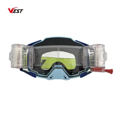 China 2021 Anti-UV VEST Anti-scratch Dustproof Windproof Waterproof Drop Motocross Goggles Hot Sale Drop Racing Motocross Glasses OEM Wholesale for sale