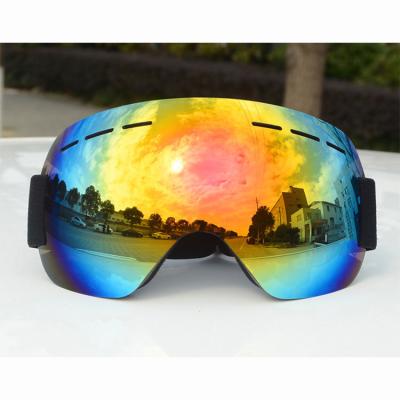 China Anti-fog Anti-scratch Dustproof Windproof Waterproof Light Weight No View Ski Goggles Wholesale Unisex Anti fog Ski Goggles Glasses OEM for sale