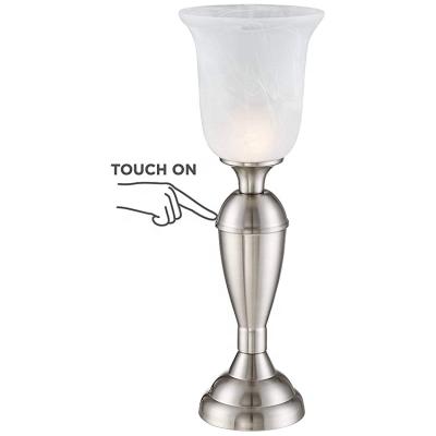 China JLT-T006 Contemporary Uplight Touch Dimming Desk Table Lamp With Opalescent Glass Shade for sale