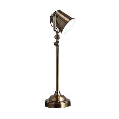 China ATTIC JLT-L108 Contemporary Industrial Style Metal Bronze Desk Table Lamp with Adjustable Shade for Study Room Bedroom Office for sale