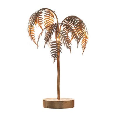 China Contemporary JLT-4278 Modern Post Palm Tree Gold Decorative Table Lamp for sale